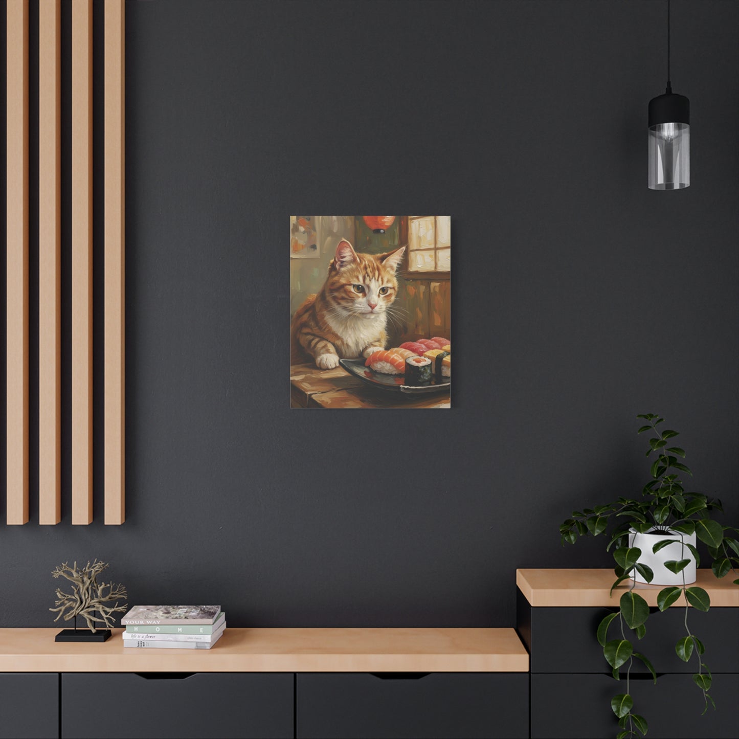Canvas Art - Sushi Cat on canvas