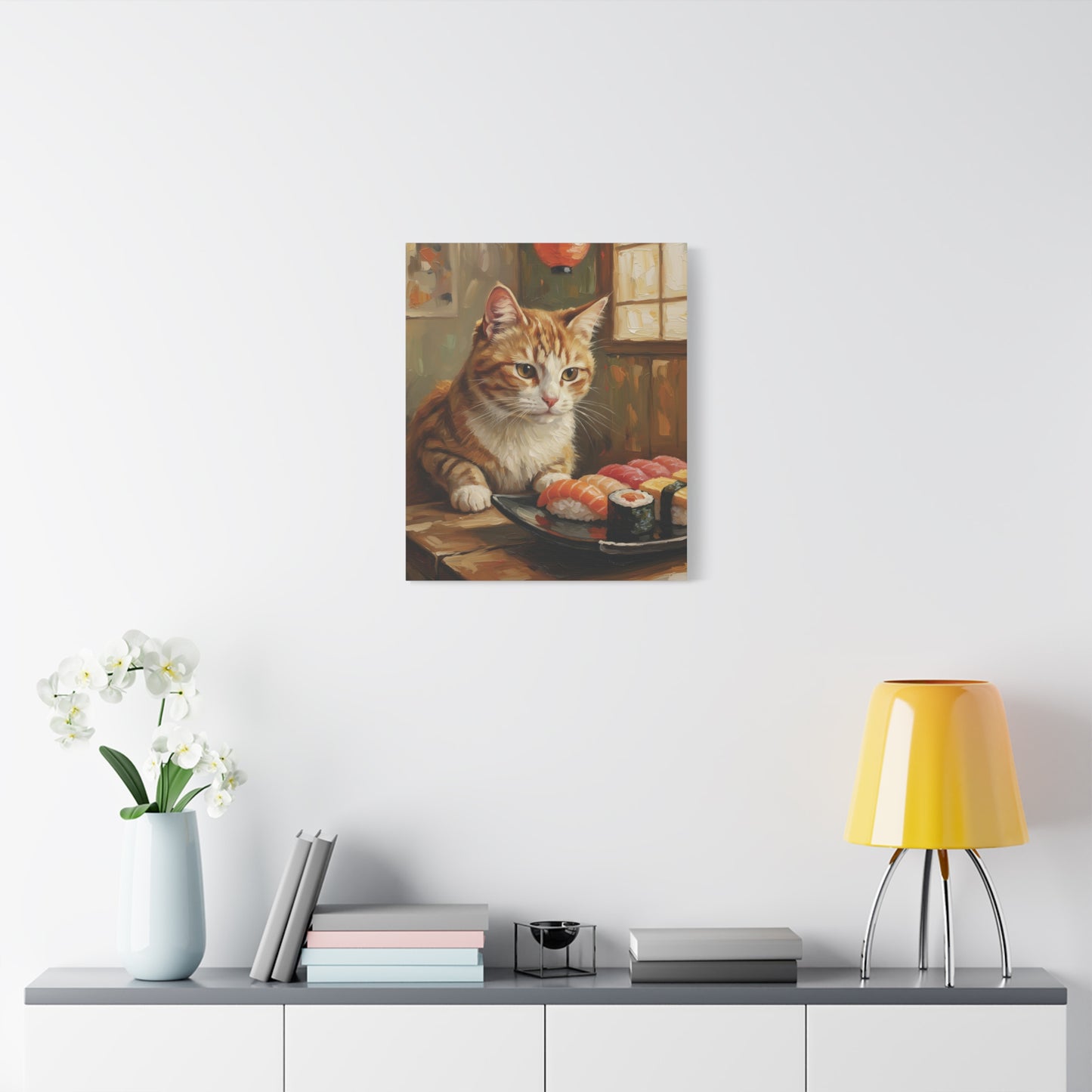 Canvas Art - Sushi Cat on canvas