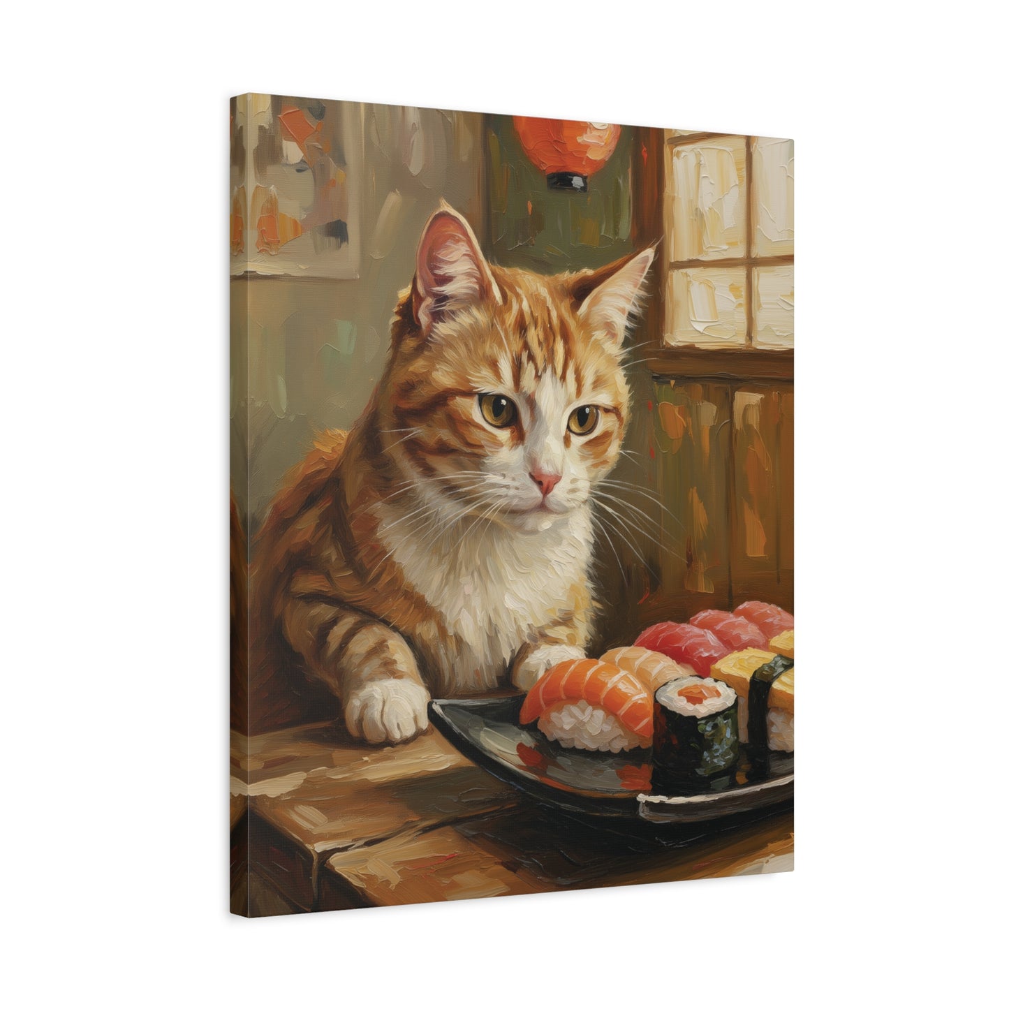 Canvas Art - Sushi Cat on canvas