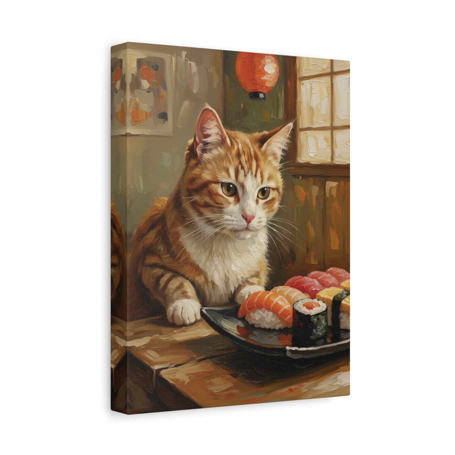 Canvas Art - Sushi Cat on canvas
