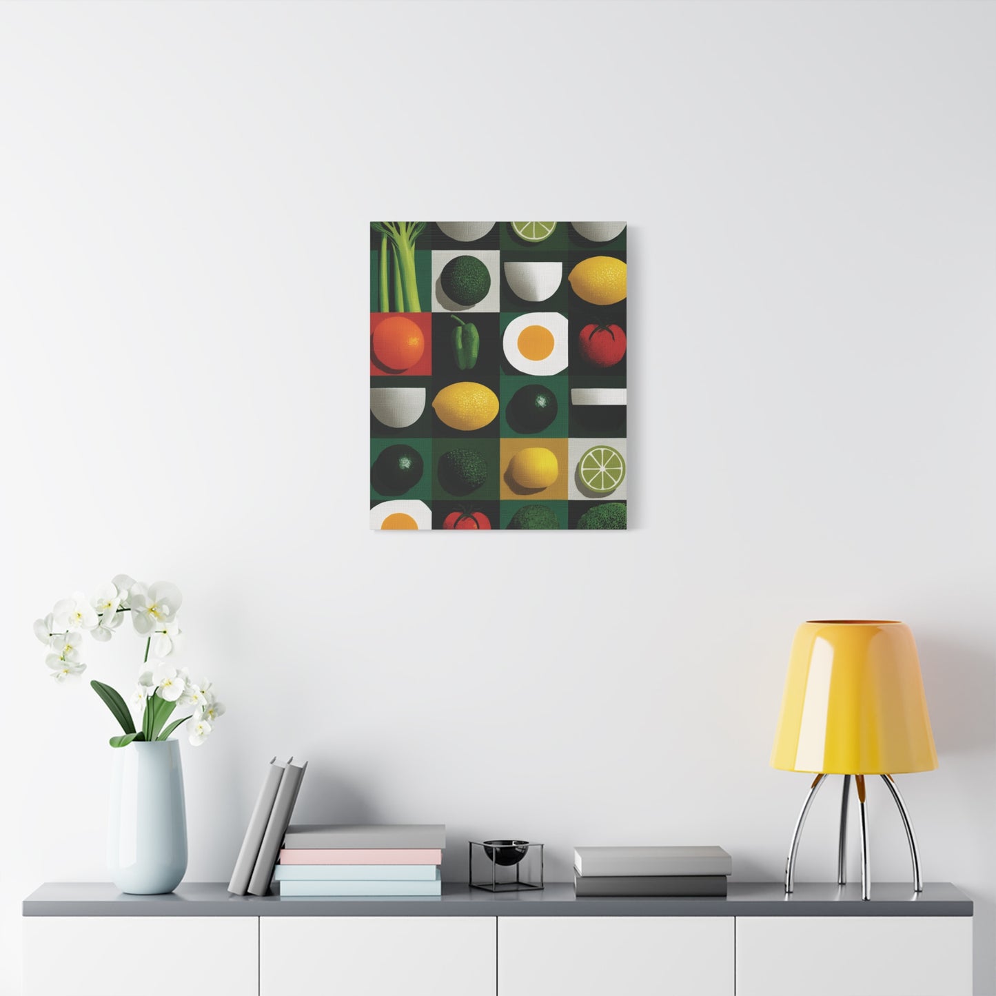 Canvas Wall Art - Abstract Geometric Foodie Art