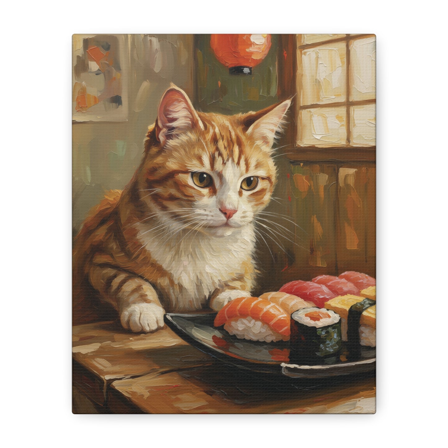 Canvas Art - Sushi Cat on canvas