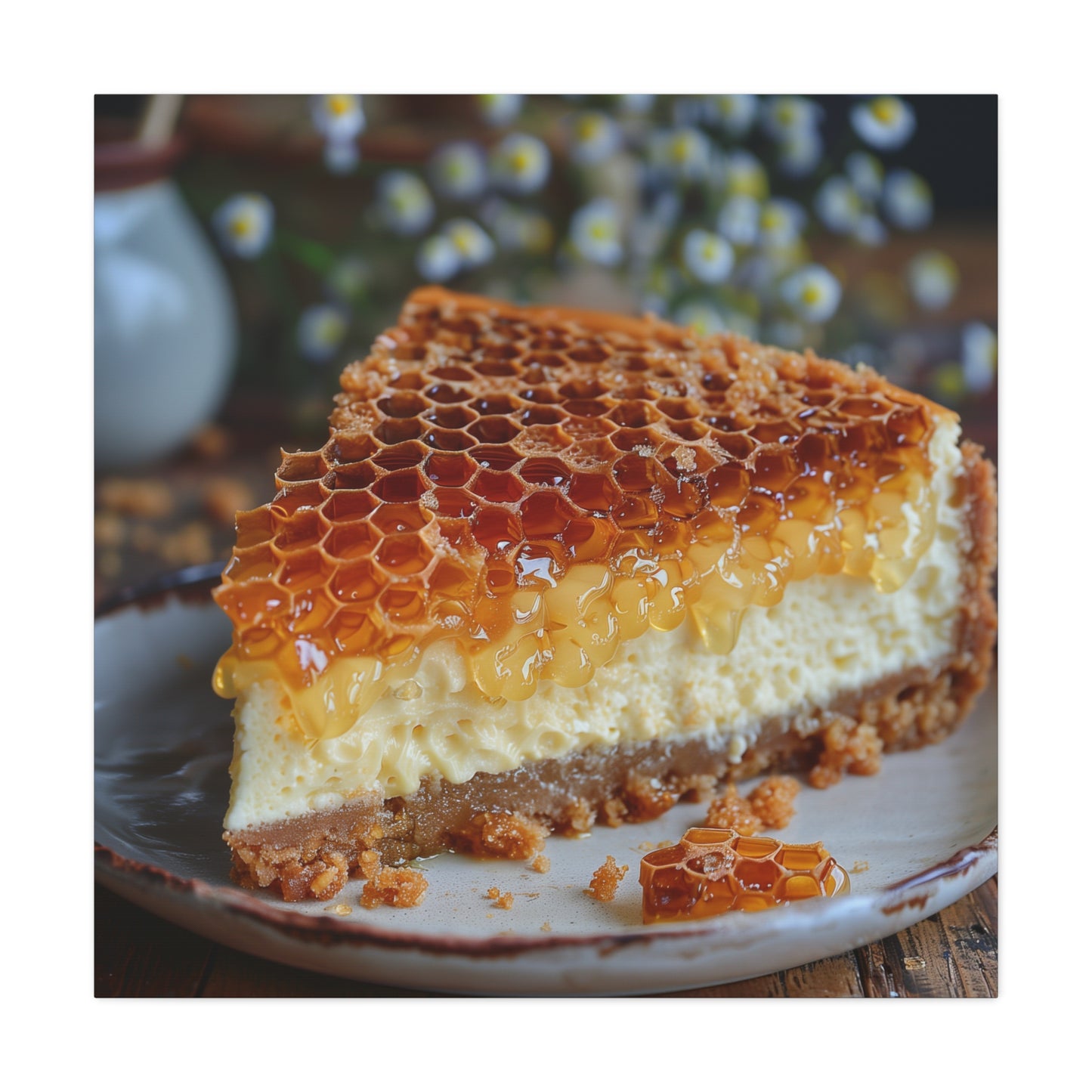 Honeycomb Cheese Cake Canvas Art