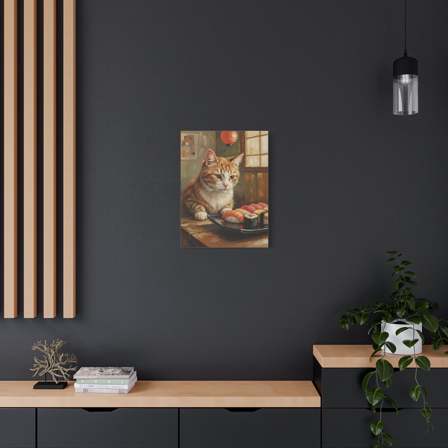Canvas Art - Sushi Cat on canvas