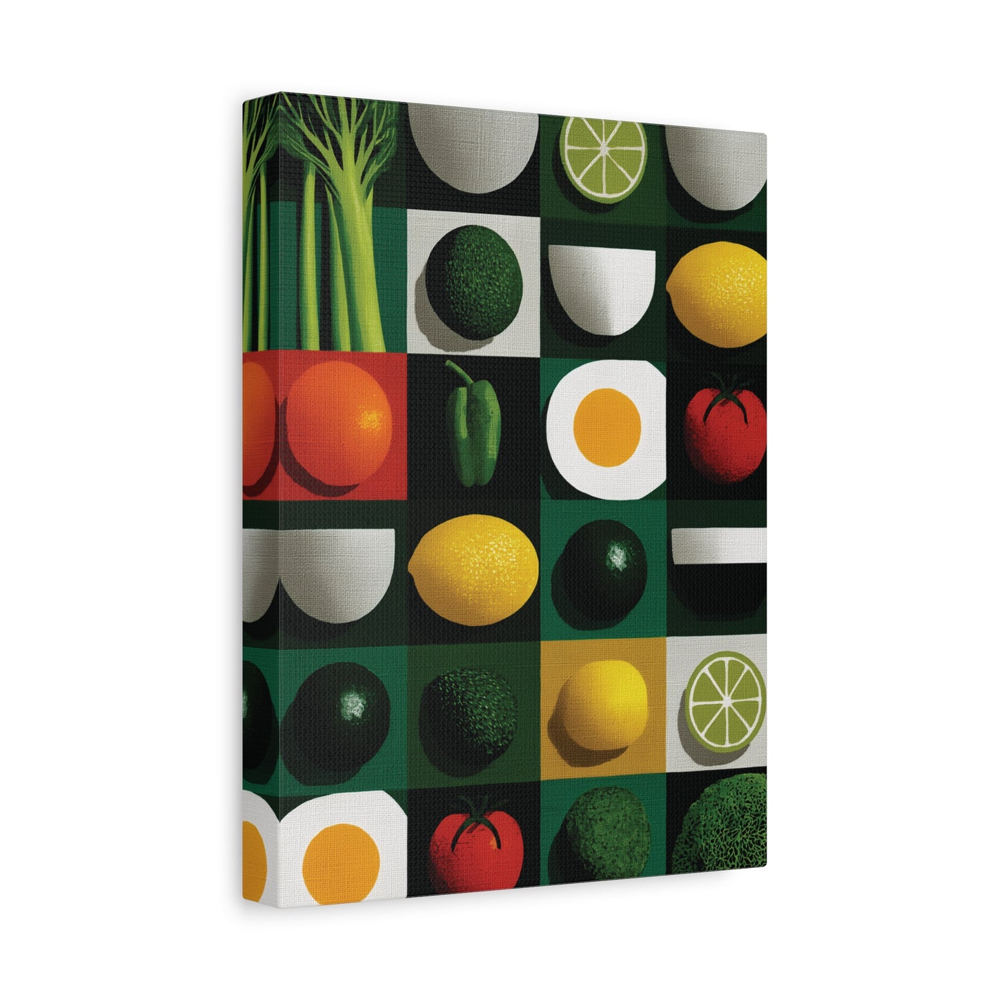Canvas Wall Art - Abstract Geometric Foodie Art