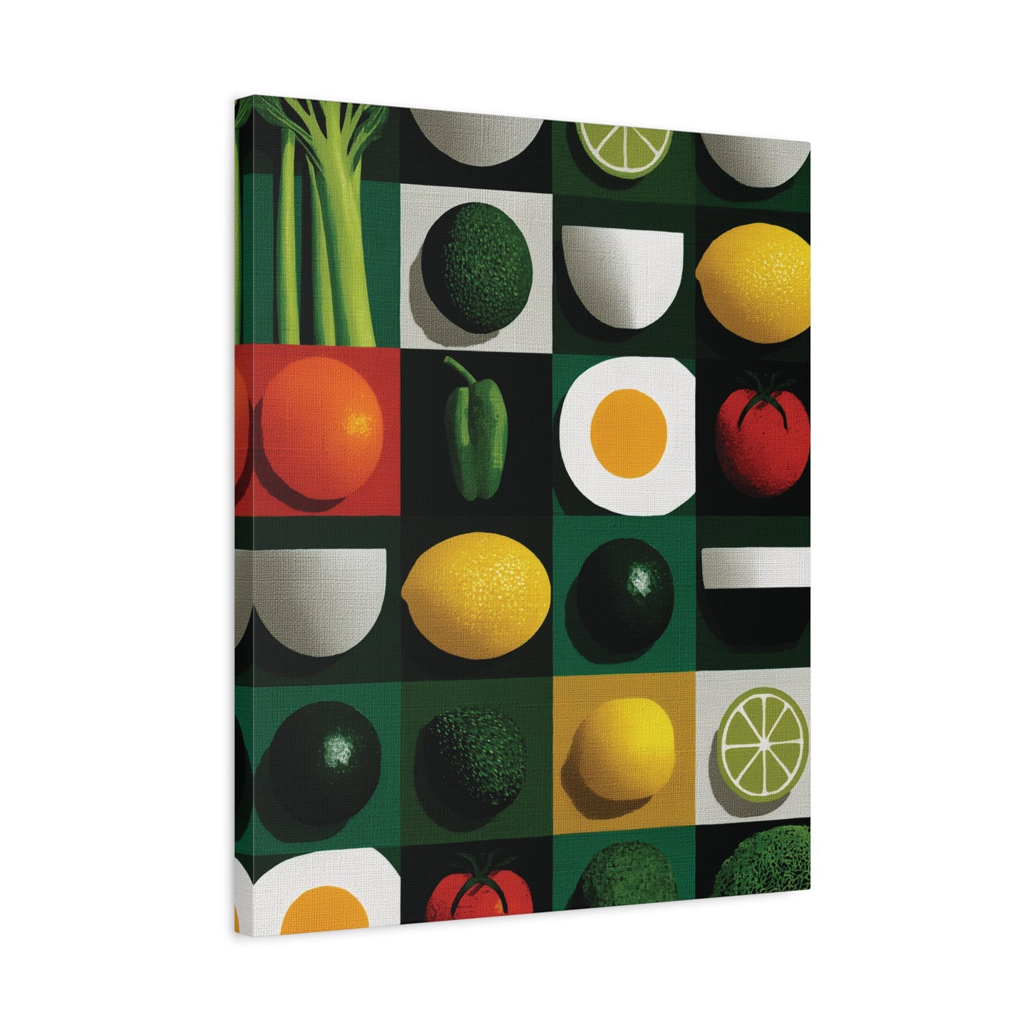 Canvas Wall Art - Abstract Geometric Foodie Art