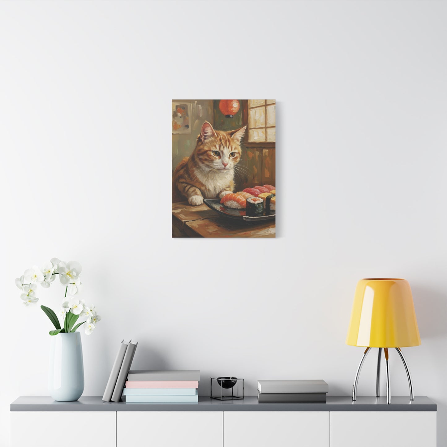 Canvas Art - Sushi Cat on canvas