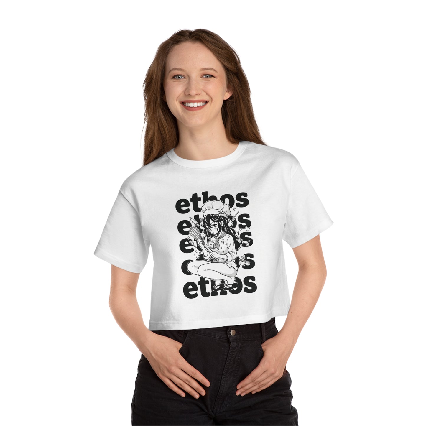 Ethos Anime Girl Cropped Tee