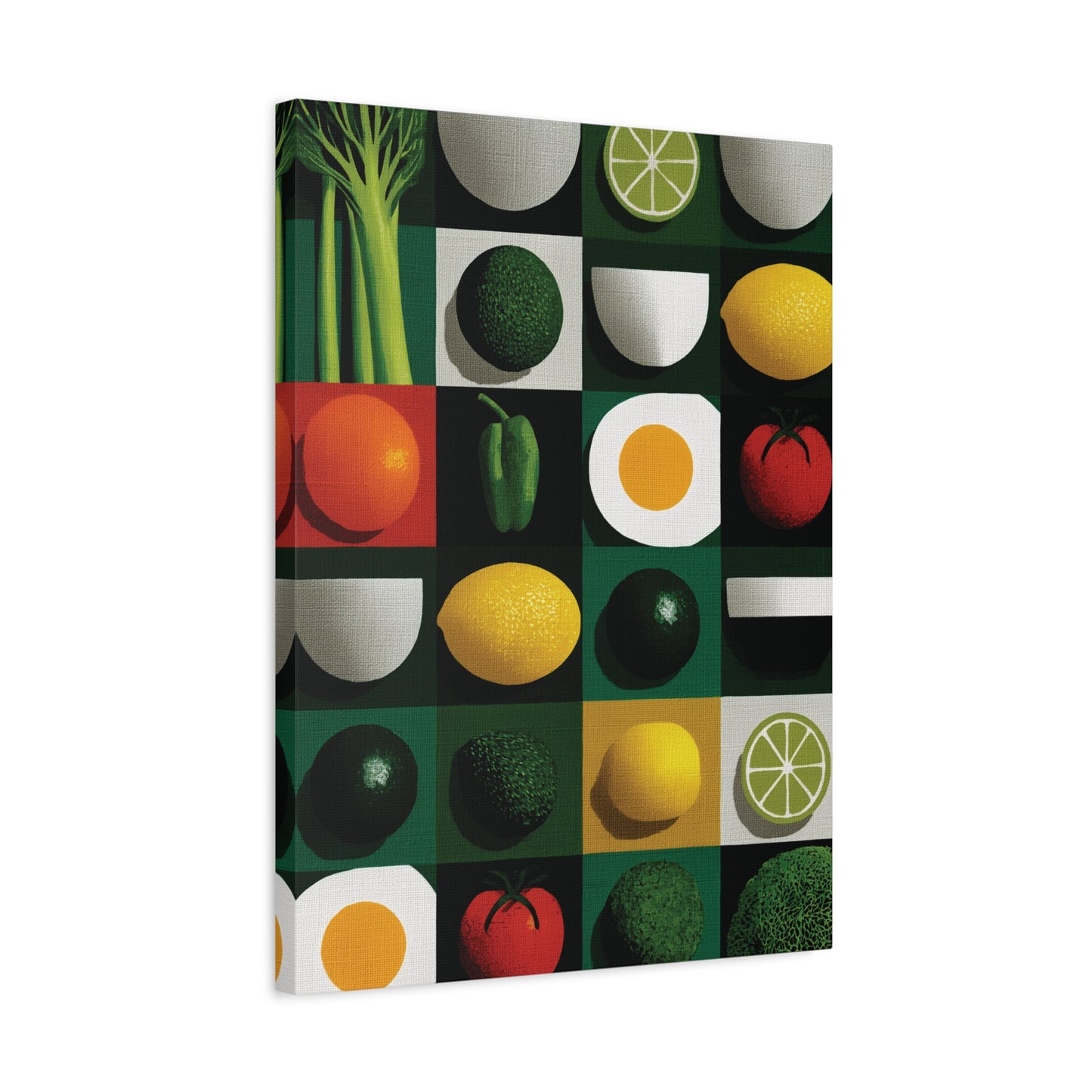 Canvas Wall Art - Abstract Geometric Foodie Art