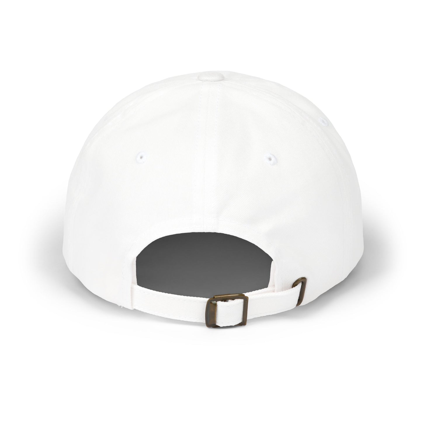 Ethos Retro Anime Dad Cap — White Embroidered Hat with Japanese Text