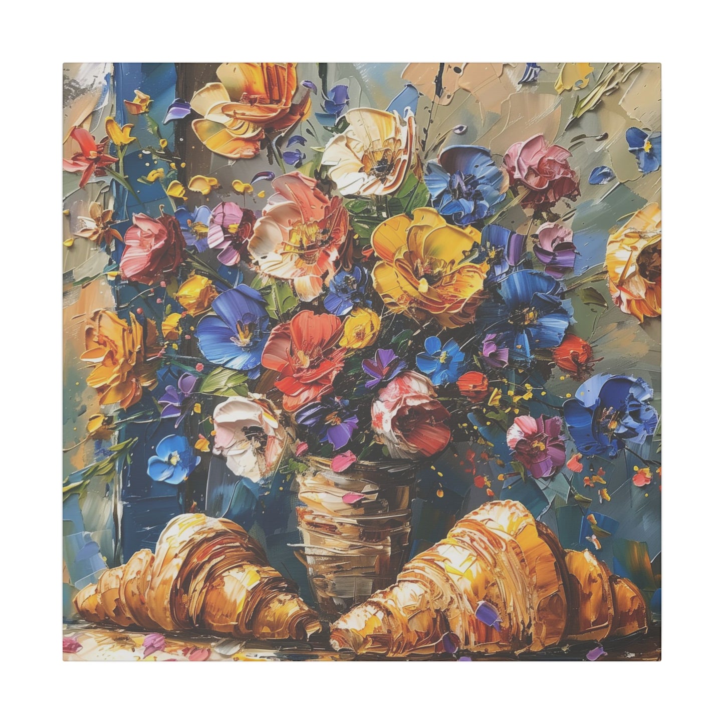 Spring Wildflowers and croissants