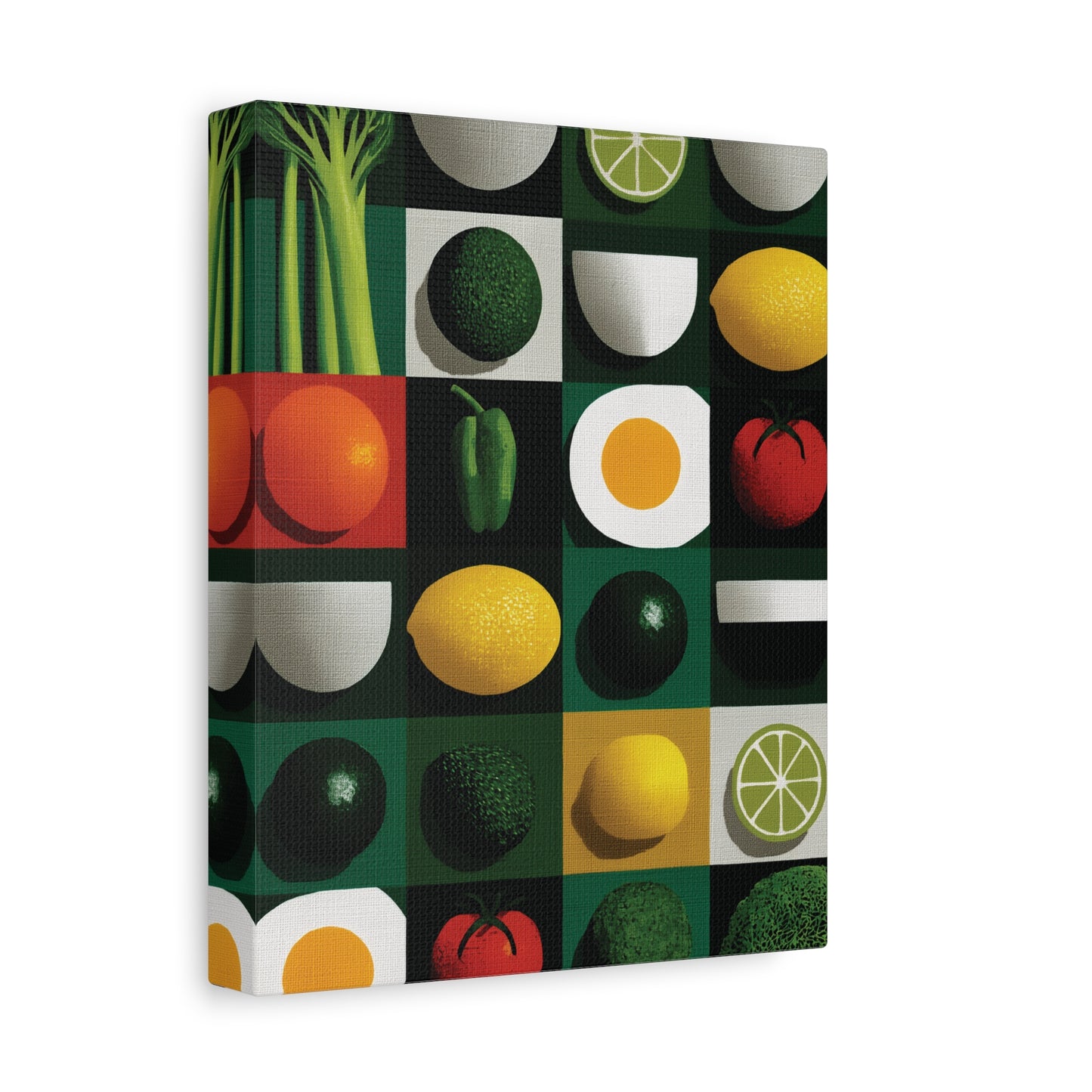 Canvas Wall Art - Abstract Geometric Foodie Art