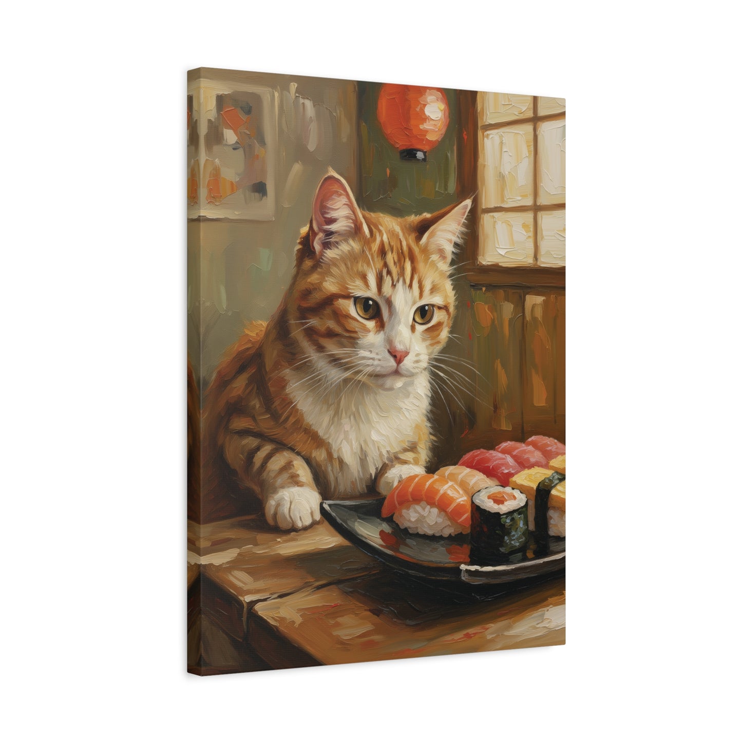 Canvas Art - Sushi Cat on canvas