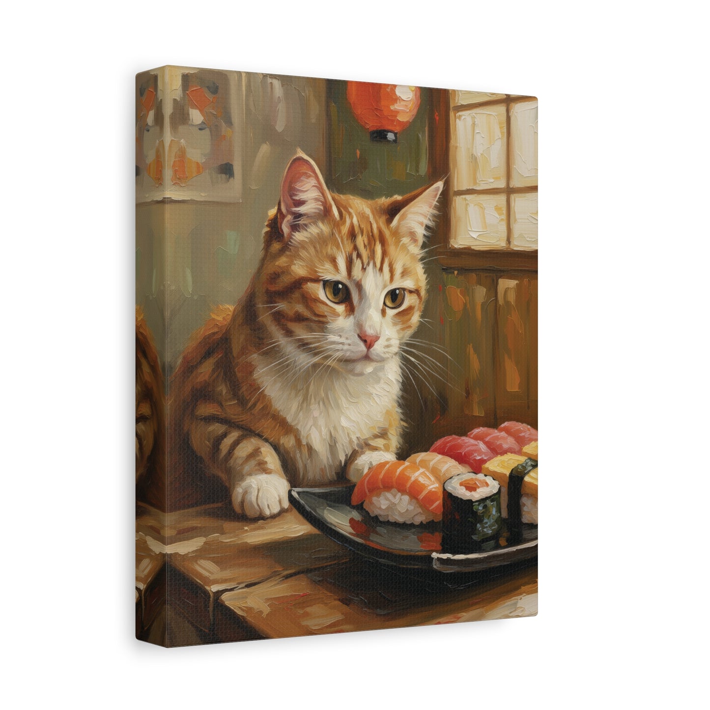 Canvas Art - Sushi Cat on canvas